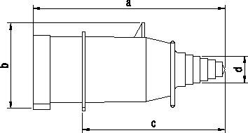 Rysunek - Wtyczka metalowa przenośna IP44 32A/500V
